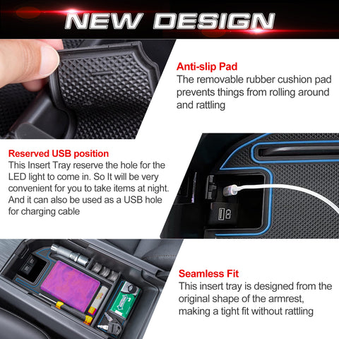 Center Console Organizer for Toyota Camry 2018-2024 Accessories Storage Tray