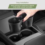 Center Console Dual Water Cup Holder Insert For Tesla Refresh Model 3 Model Y