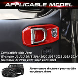 x xotic tech Door Handle Bowl Cover Decor Trim for Jeep Wrangler JL JLU 2018-up Gladiator JT 2020-up Interior Accessories(4Pcs)