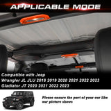 x xotic tech Dome Light Cover Trim Set Decoration Compatible with Jeep Wrangler JL JLU 2018-2023 & Gladiator JT 2020-2023 Interior Accessories(3Pcs)