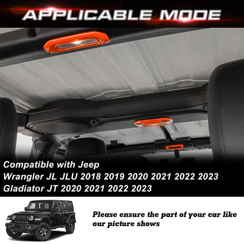 x xotic tech Dome Light Cover Trim Set Decoration Compatible with Jeep Wrangler JL JLU 2018-2023 & Gladiator JT 2020-2023 Interior Accessories(3Pcs)