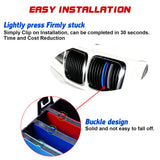 Tri-Colored Front Kidney Grille Strips Clip Cover For BMW 3 Series E36 1996-1999