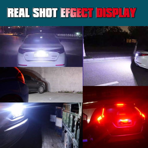 Dual Color White/Red 30SMD LED Lamp License Plate Backup Brake Reverse Fog Light Multi-funtion