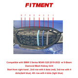 Tri-Colored Front Kidney Grille Strips Clip Cover For BMW 3 Series G20 2019-2022
