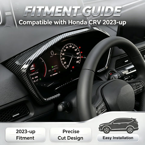 Wood/ Carbon Look Dashboard Meter Panel Frame Cover For Honda CRV 6th Gen 2023+
