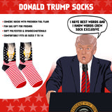 Donald Trump 2024 President MAGA Socks Men's Women's Cotton Novelty Crew Socks