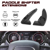 Black Forged ABS Paddle Shifter Extension For Dodge Charger Chrysler 300 2015-21