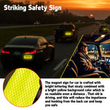x xotic tech Elderly Driver Car Magnet Reflective Senior Driver Magnet Signs for Car Old People Gag Gifts Yellow Sign Magnetic Bumper Sticker for Grandma Grandpa