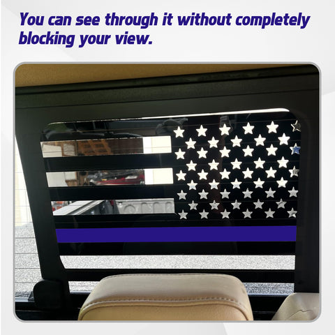 x xotic tech American Flag Rear Middle Window Decal, Back Center Sliding Window Glass US Flag Vinyl Sticker Exterior Accessories Compatible with Jeep Gladiator JT 2020-up Truck