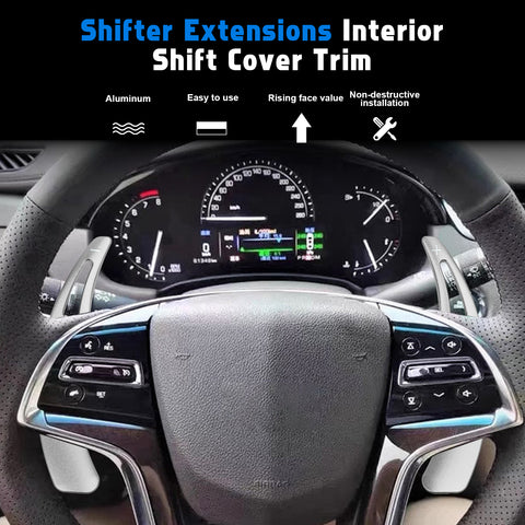 Aluminum Paddle Shifter Extension Decoration Cover For Cadillac XTS 2013-2019