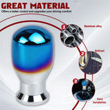 Universal Burnt Blue Alloy Round Ball Shape Car Gear Shift Knob Shifter Lever