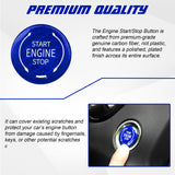 x xotic tech Real Carbon Fiber Push Start Button Trim, Engine Start Stop Button Ignition Button Cover Compatible with Cadillac XT4 2019+ XT6 CT5 2020+ or Corvette C8 2020 2021 2022 2023 2024 2025