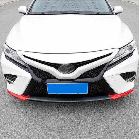 Red Front Bumper Corner + Front Hood Grille Cover Trim For Camry SE XSE 18-2020
