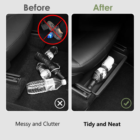 Front Seat Underseat Storage Box Organizer Accessories For Tesla Model Y Juniper