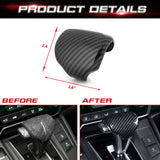 Carbon Fiber Texture Console Gear Shift Knob Cover Trim For Honda CR-V 2017-2022