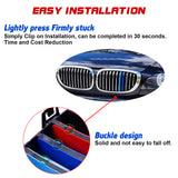 Tri-Colored Front Kidney Grille Strips Clip Cover For BMW 3 Series E46 2004-2006