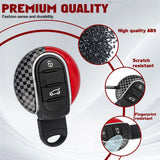 x xotic tech JCW Style Key Fob Cover Case Shell Replacement Compatible with MINI Cooper 3rd Gen F55 F56 F57 F54 Clubman, Gen2 F60 Countryman Smart Key, Brake Disk Shape