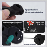 x xotic tech Silicone Key Fob Cover Protector Compatible with Mini Cooper Hatch Convertible Clubman Countryman Paceman R55 R56 R57 R58 R59 R60 R61, Red Black Union Jack Smart Key Case Shell