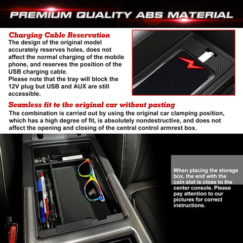 Center Console Organizer For Hyundai Palisade 2023-2025 Armrest Storage Box Tray