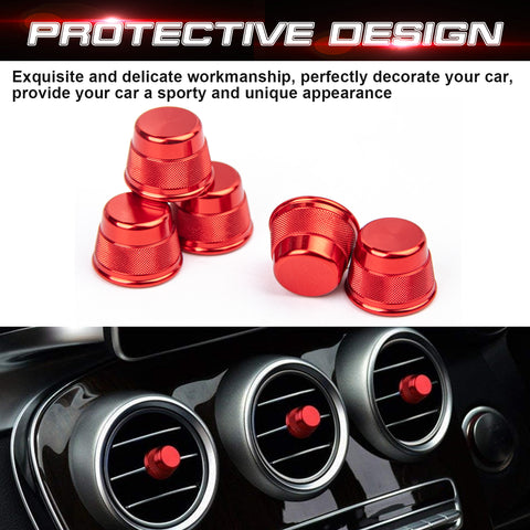 x xotic tech 5PCS Sports Aluminum Air Conditioner Vent/Opening Knob Decoration Covers Compatible with Mercedes W205 C-Class C180 C250 C300 C350 C400 C63 AMG 2015-2021, GLC Class 2016-2022