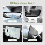 2pcs/Set Screen Edge Rearview Mirror Protector Trim Frame For Tesla Model 3 Y