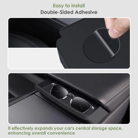 Center Console Sunglasses Holder Case For Tesla Model 3 Highland Model Y Juniper