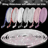 16.4 Ft Rhinestone Auto Dashboard Line Self Adhesive Molding Sticker Trim Strips