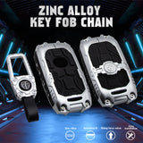 x xotic tech Mech Style Heavy Duty Metal Key Fob Cover Compatible with Mazda CX-5 CX-30 CX-50 CX-70 CX-90 3 6 CX-9 WAZSKE11D01 662F-SKE11D01, Zinc Alloy Key Case Protector Shell Keychain