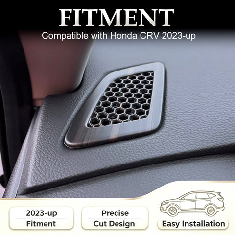 Wood/ Carbon Look Dash Side AC Vent Outlet Cover Accessories For Honda CRV 2023+