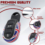 x xotic tech Slim Size Key Fob Cover Case Shell Replacement Compatible with MINI Cooper 3rd Gen F55 F56 F57 F54 Clubman, Gen2 F60 Countryman Smart Key, U Shape