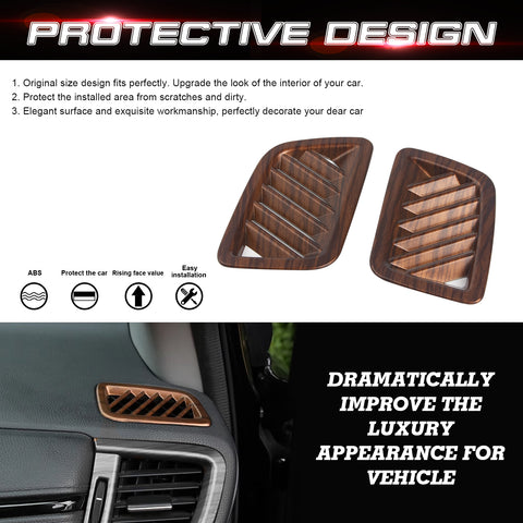 Peach Wood Pattern Dashboard AC Vent Outlet Frame Cover For Honda CR-V 17-2022