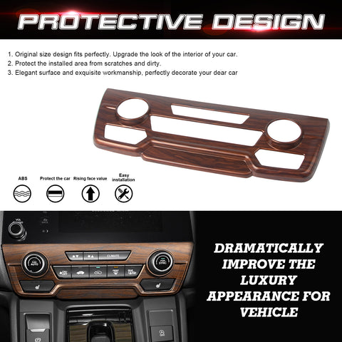 Peach Wood Grain Center Climate Control CD Panel Cover For Honda CR-V 17-2022