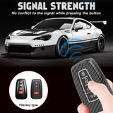For RAV4 Camry Corolla Glossy Carbon Fiber Pattern Silicone Button Key Fob Skin
