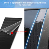 Carbon Fiber Style Door Window Pillar Trim Decals For Honda Accord Sedan 08-2012