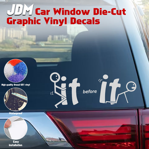 Xotic Tech Fu-ck It Before It Funny JDM Sticker Decal Vinyl Graphic for Cars Bumper Window Trucks Vans Walls Laptop " x 7"