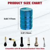 4pcs American Flag Tire Valve Stem Cover Caps Anodized Aluminum Alloy, Corrosion Resistant Leak-Proof Wheel Valve Cap Set, Universal for Cars Trucks Motorcycles SUVs