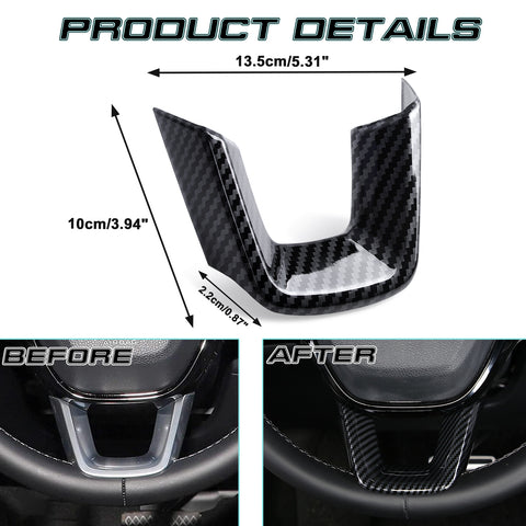 Set Carbon Fiber Style Dashboard Instrument AC Vent Cover For Honda Civic 22-up