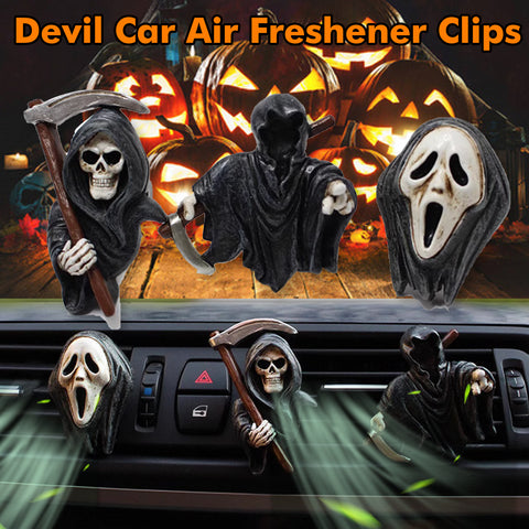 Skull Car Air Fresheners Vent Clips for Halloween Car Interior Decorations