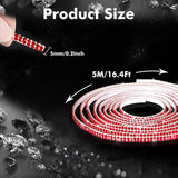 16.4 Ft Rhinestone Auto Dashboard Line Self Adhesive Molding Sticker Trim Strips