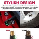 x xotic tech 4pcs Korean Game Style Tire Valve Stem Cover Caps Anodized Aluminum Alloy, Corrosion Resistant Leak-Proof Wheel Valve Cap Set, Universal for Cars Trucks Motorcycles SUVs