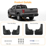 x xotic tech Mud Flaps Splash Guard Compatible with Nissan Frontier PRO-X/PRO-4X 2022-2027, No Drill Front & Rear Mudguards Fender Protector Set w/Hardware Pickup Truck Accessories(4PCS)