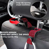 Shiny Crystal Car Seat Back Storage Hanging Hook Purse Grocery Cloth Holder