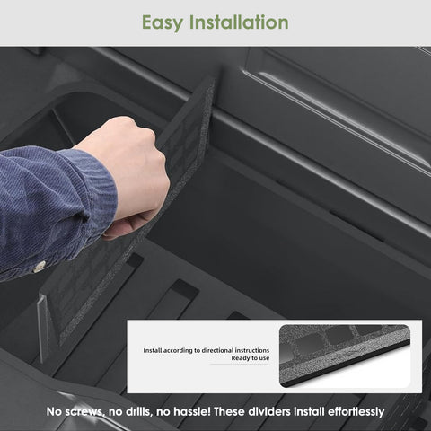 x xotic tech Gear Locker Dividers Compatible with Tesla Cybertruck 2023 2024 2025 2026, Sub Trunk Lower Bed Storage Panel Organizers Accessories