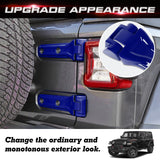 x xotic tech Rear Door Tailgate Hinge Cover Trim Compatible with Jeep Wrangler JL JLU 2018-up, Spare Tire Bracket Liftgate Exterior Accessories Decoration(4Pcs)