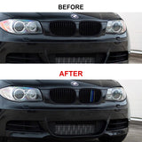 Set Tri-Colored Front Kidney Grille Strips Clip Cover For BMW 1 Series 2008-2013