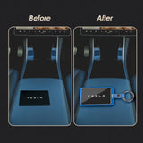 x xotic tech Transparent Card Key Holder, Card Protective Case Cover Comapatible with Tesla Model Y/3/S/X Cybertruck Accessories, Full Protection Key Fob Shell Key Chain(Aluminum Alloy)