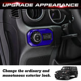 x xotic tech Headlight Switch Button Cover Trim Compatible with Jeep Wrangler JL JLU 2018-up & Gladiator JT 2020-up Interior Accessories(Red)