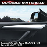 For Tesla Model 3 2021-2023 & Model Y 2020-up Glossy White Door Panel Molding Decor Trim