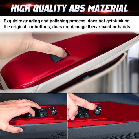 4pcs/Set Window Lift Switch Panel Overlay Trim Fit Toyota Camry 8th Gen 2018-25
