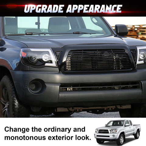 Front Bumper Grille Headlight Filler Trim Panels Fit For Toyota Tacoma 2005-2011